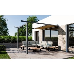 Pergola Solene - RAL 7016 - toile Oak