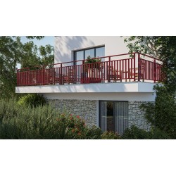 •	Ambiance 3D - Garde-corps Zita 0 lisse - RAL 3004