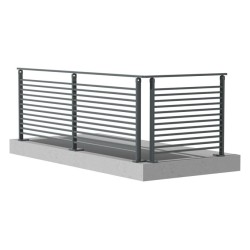Garde-corps aluminium vitré Zaria