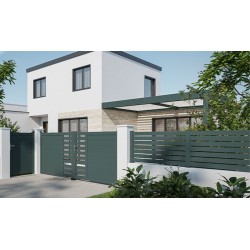 Ambiance 3D - 2 vantaux et portillon Abi - clôture May - Pergola Elena - Baku